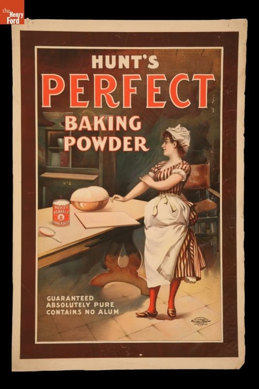 Advertising Poster, "Hunt's Perfect Baking Powder," 1900