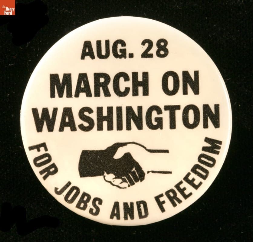 Button, March on Washington for Jobs and Freedom, 1963