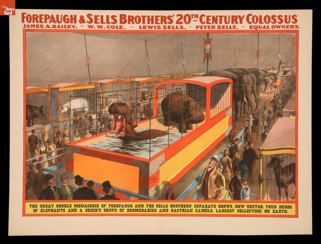 Circus Poster, "Forepaugh & Sells Brothers' 20th Century Colossus," circa 1900