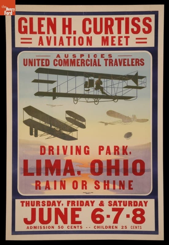 Advertising Poster, "Glen H. Curtiss Aviation Meet," 1912
