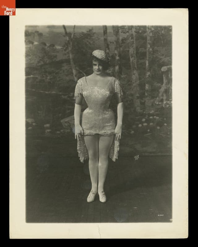Eva Tanguay in White Sequined Vaudeville Costume, circa 1911