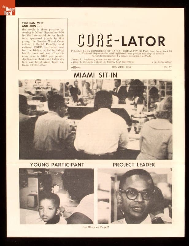 Congress of Racial Equality Periodical, "CORE-LATOR," No. 77, Summer, 1959