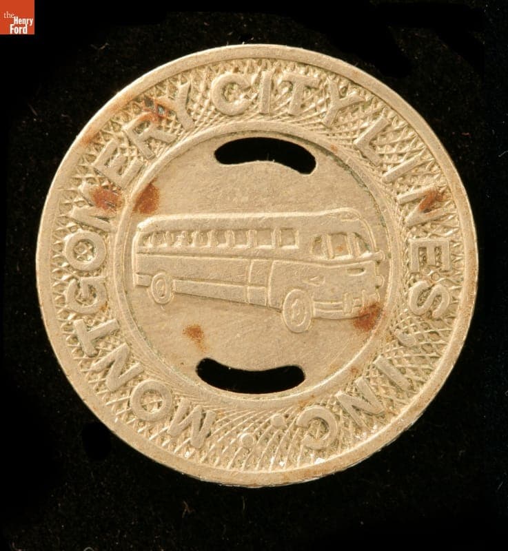 Transportation Token, Montgomery City Bus Lines, circa 1955