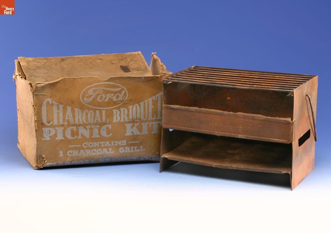 Ford Charcoal Briquet Picnic Kit Grill, 1935-1945