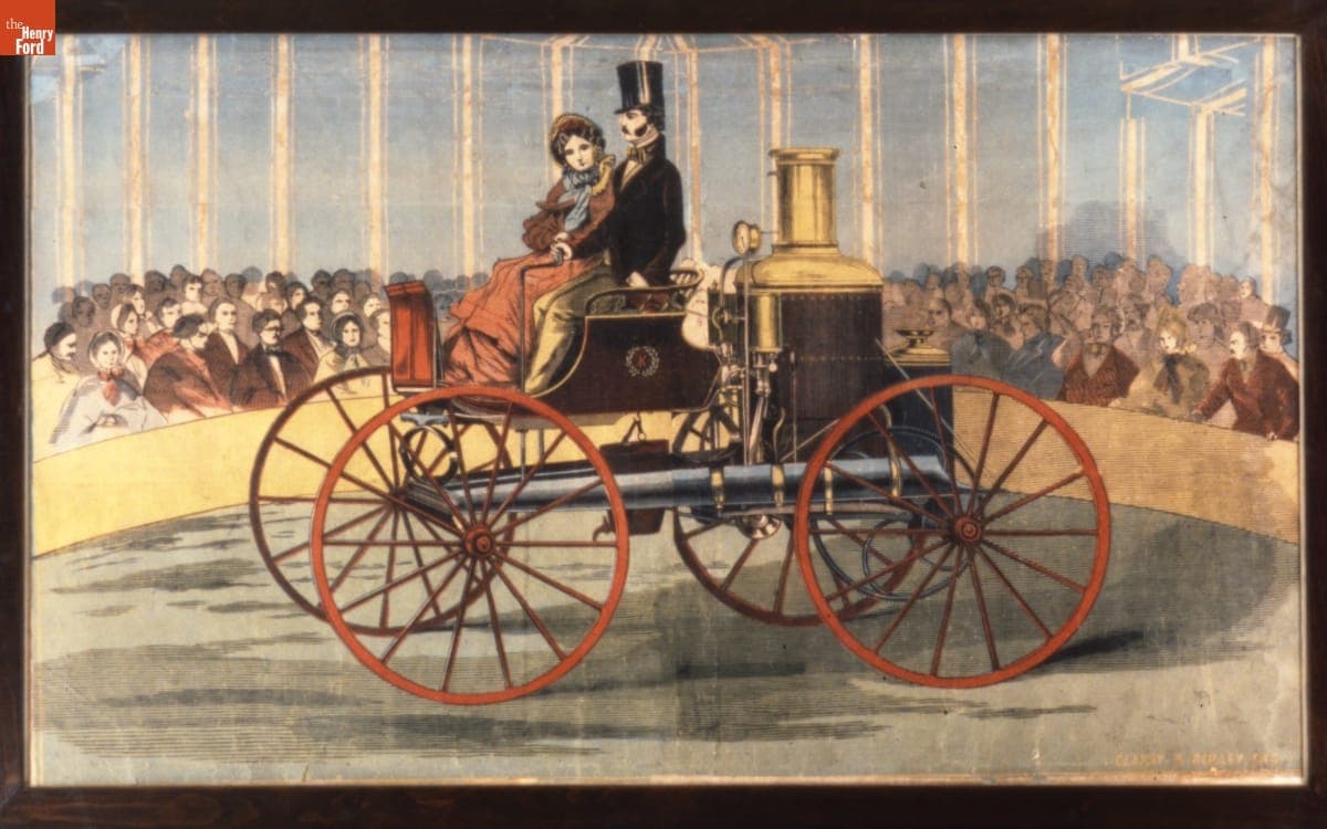 Roper Steam Carriage at a Public Exhibition, circa 1863