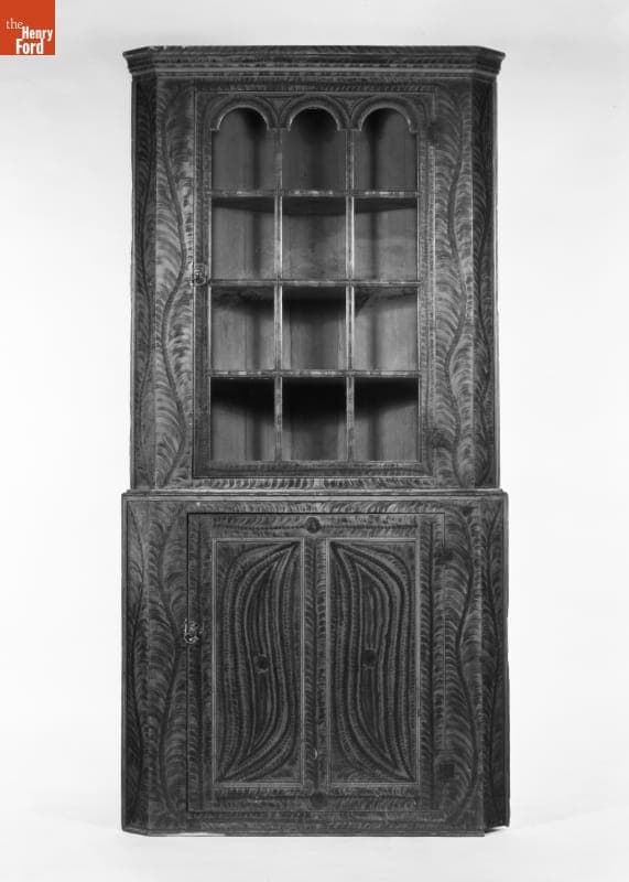 Painted Corner Cupboard, 1825-1850