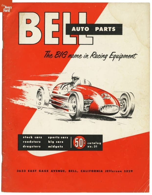 Bell Auto Parts Sales Catalog, "The BIG Name in Racing Equipment," 1953