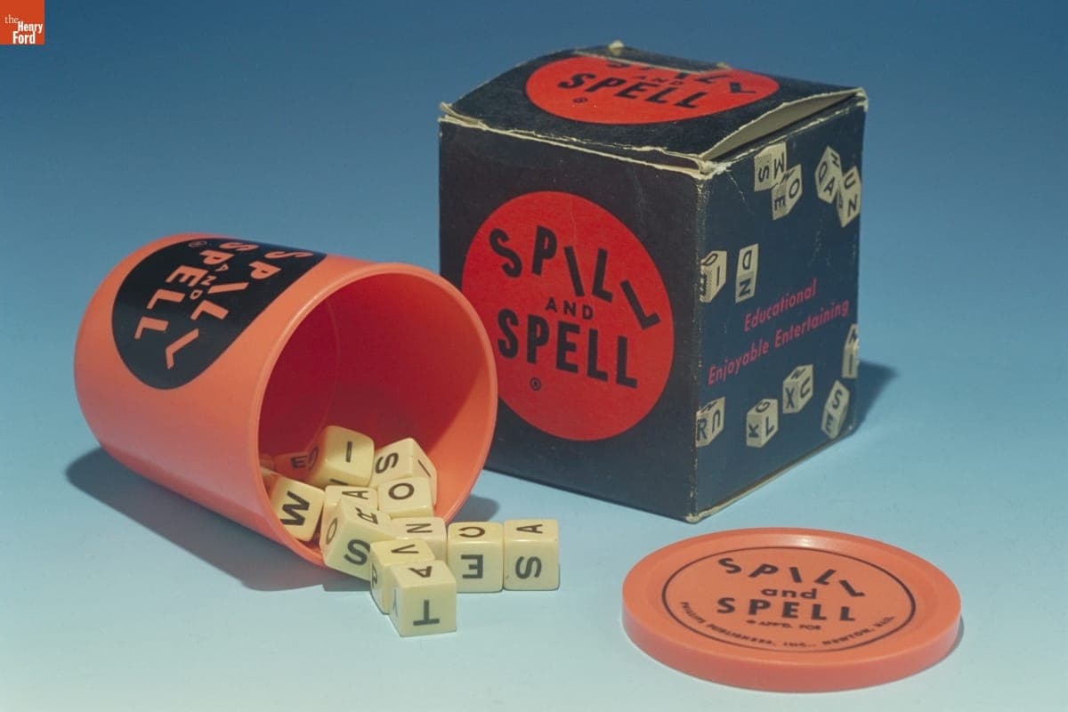 Spill and Spell Dice Game, 1957