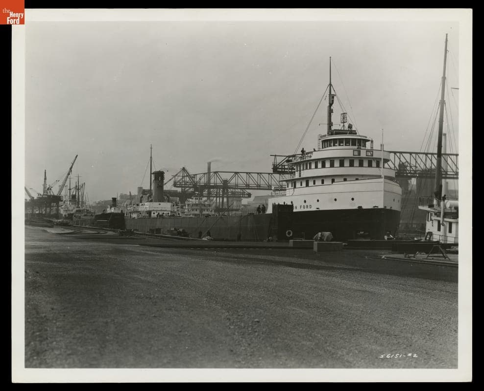 Ford Motor Company Ship "Benson Ford" Docked at the Rouge Plant, Dearborn, Michigan, 1951