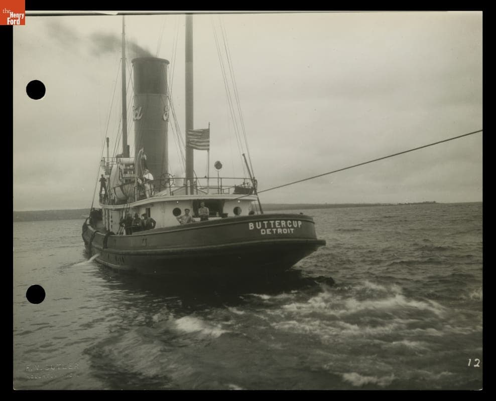 Ford Motor Company Tugboat "Buttercup" near Houghton, Michigan, circa 1928