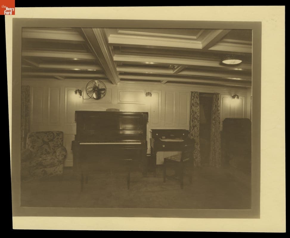 Parlor on "Sialia," Henry Ford's Yacht, circa 1925