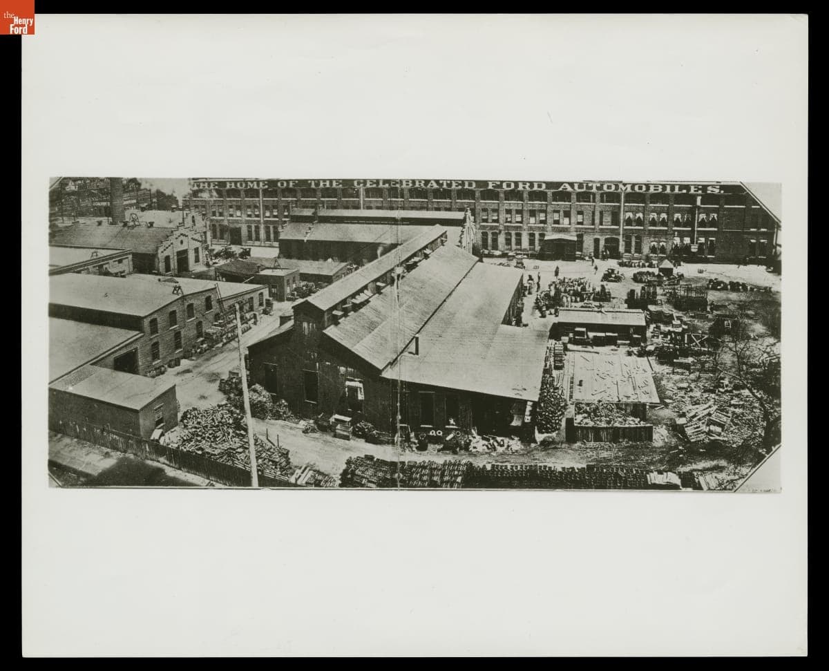 Aerial View of Ford Motor Company Piquette Avenue Plant, 1908