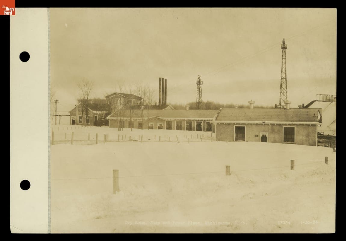 Dry Room, Shop and Power Plant, Imperial Mine, Michigamme, Michigan, 1924