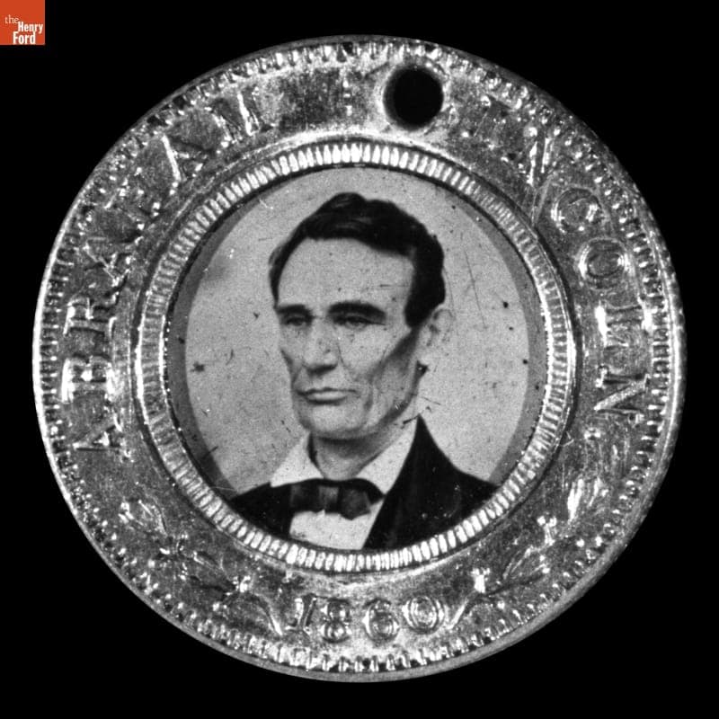 Presidential Campaign Button, Abraham Lincoln and Hannibal Hamlin, 1860