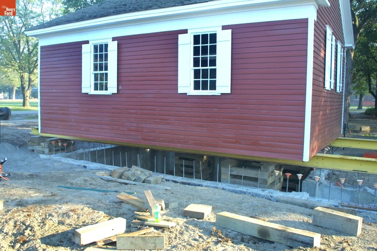 Dr. Howard's Office Being Relocated during the Greenfield Village Restoration Project, September-October 2002