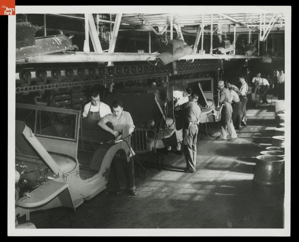 Ford GPW (Jeep) Assembly Line, Lincoln Plant, Detroit, Michigan, September 1942