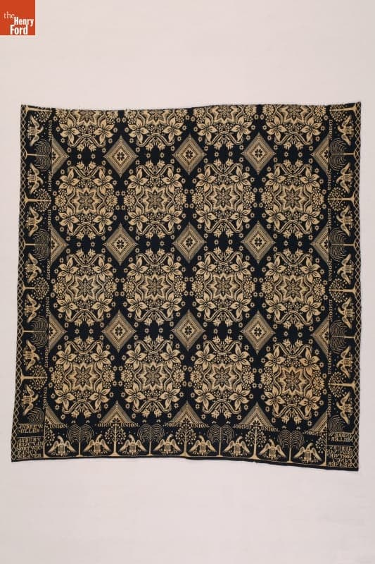 Christian Van Nortwick Coverlet Woven for Andrew Miller, 1837