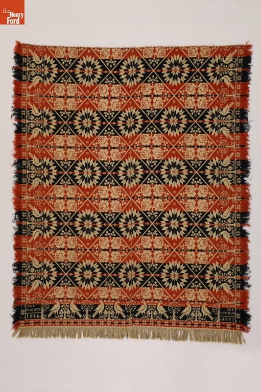 Peace and Plenty Coverlet, 1846