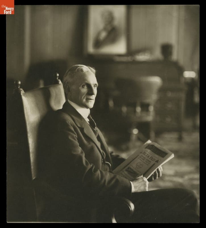 Henry Ford in His Office at the Highland Park Plant, 1913