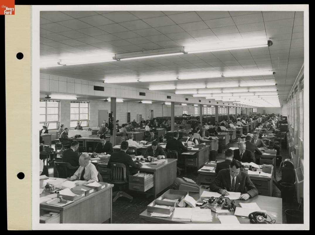 Office Area in the Ford Rouge Plant Administration Building, Dearborn, Michigan, 1945