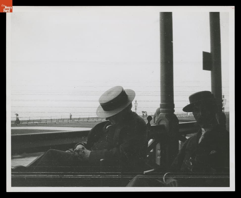 Thomas Edison Asleep at the Oriental Hotel, Manhattan Beach, Snapshot by Henry Ford, 1896