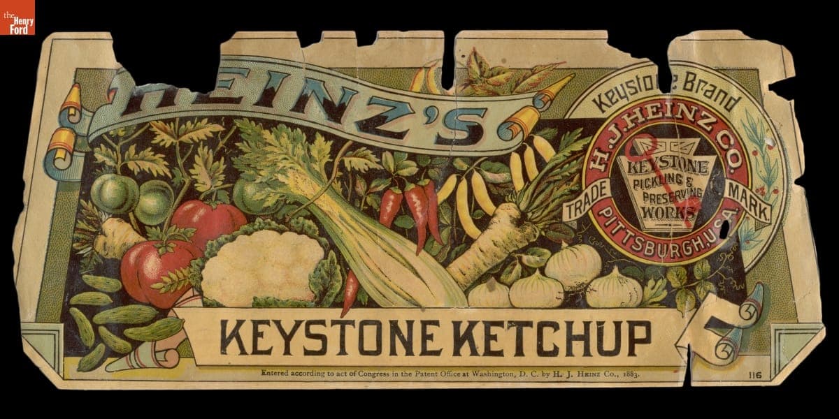 Product Label, "Heinz's Keystone Ketchup," 1883