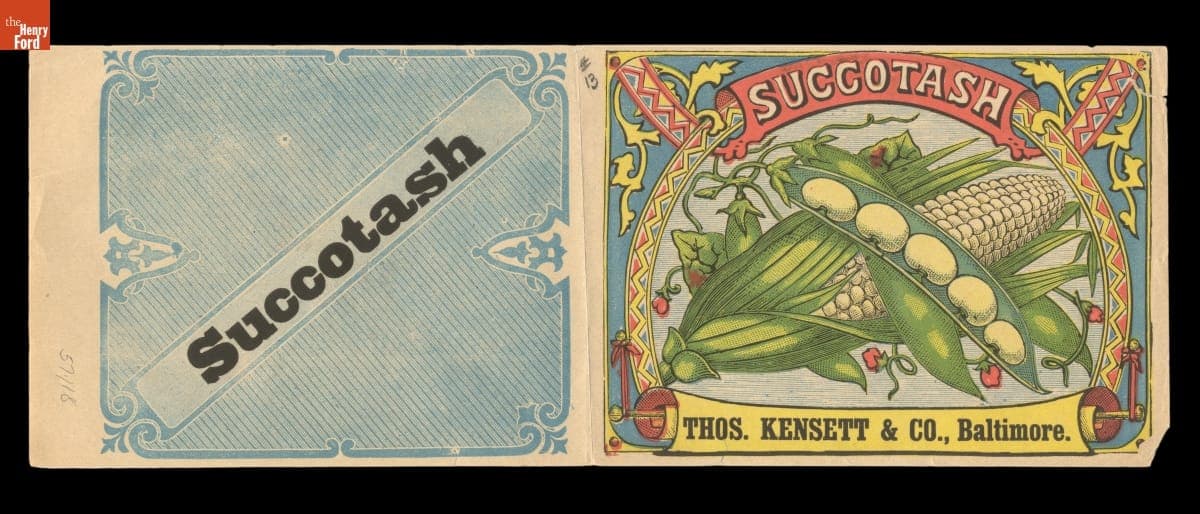 Product Label, "Succotash," 1875-1895