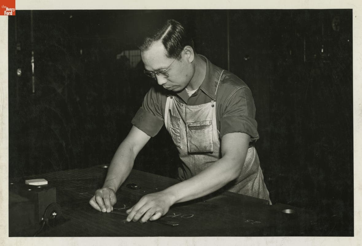 Tool and Die Apprentice from China, Henry Ford Trade School, Dearborn, Michigan, 1945