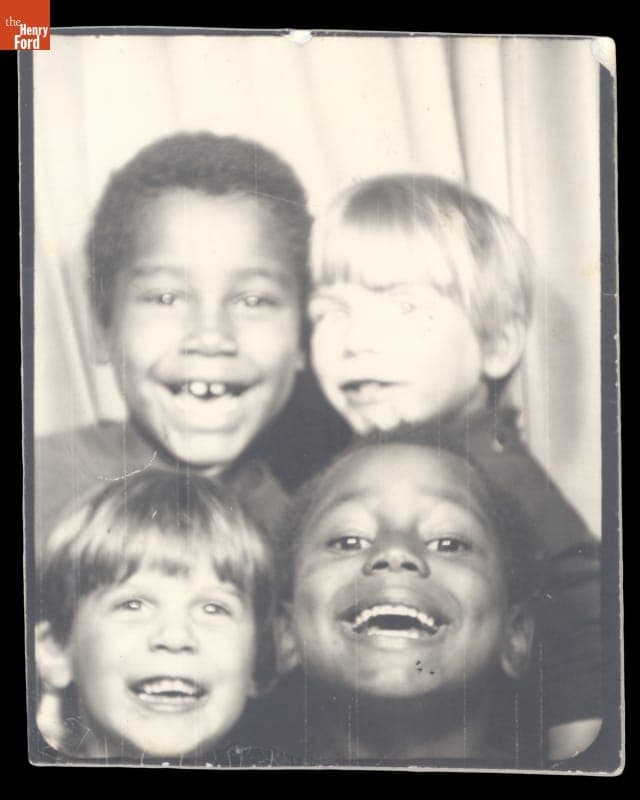 Photobooth Portrait of Four Young Boys, circa 1965