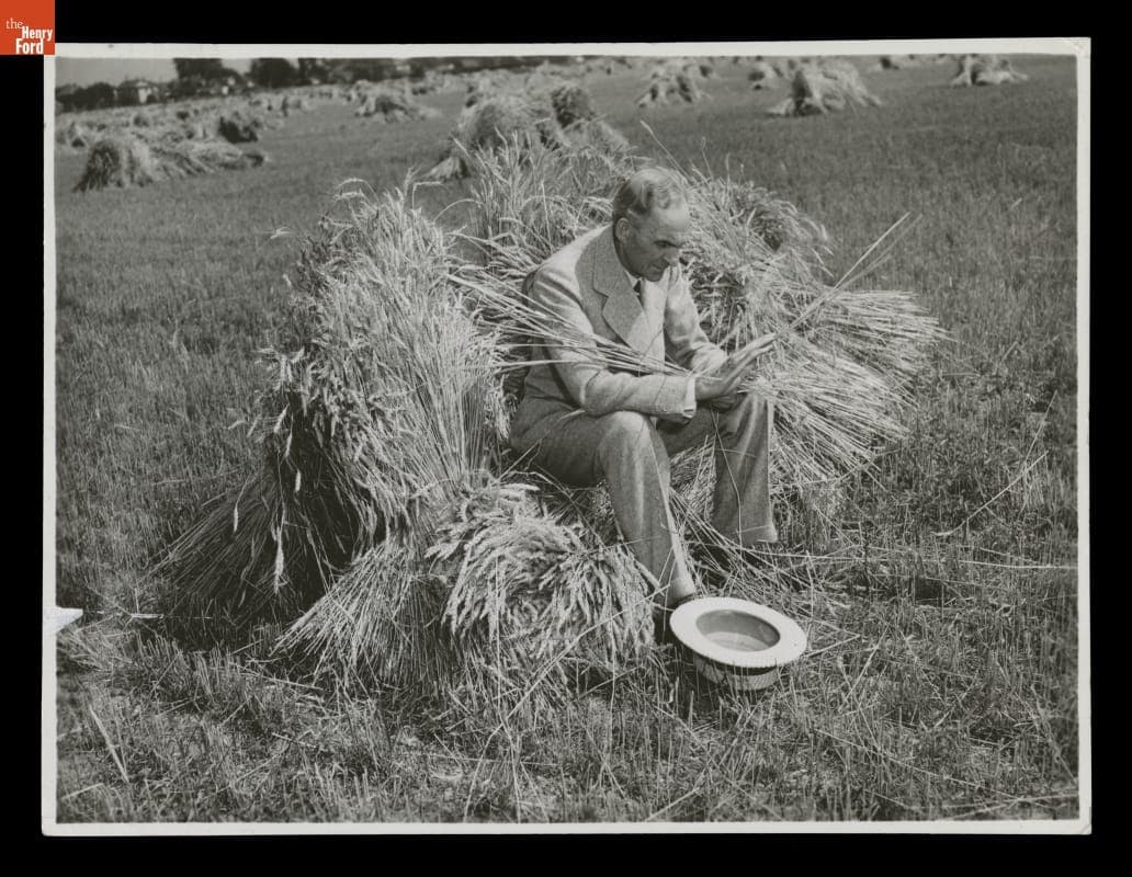 Henry Ford Wearing Soybean Suit on His 78th Birthday, July 30, 1941