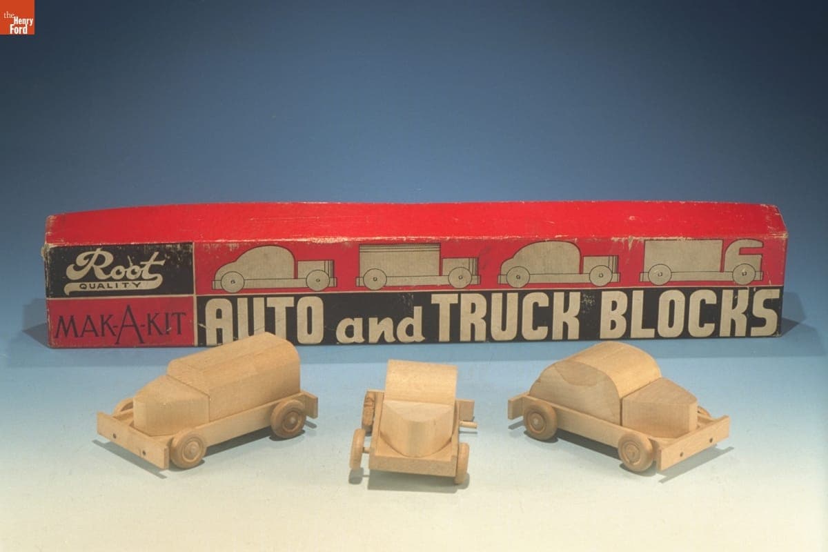 Root Mak-A-Kit Auto and Truck Blocks, 1937-1946