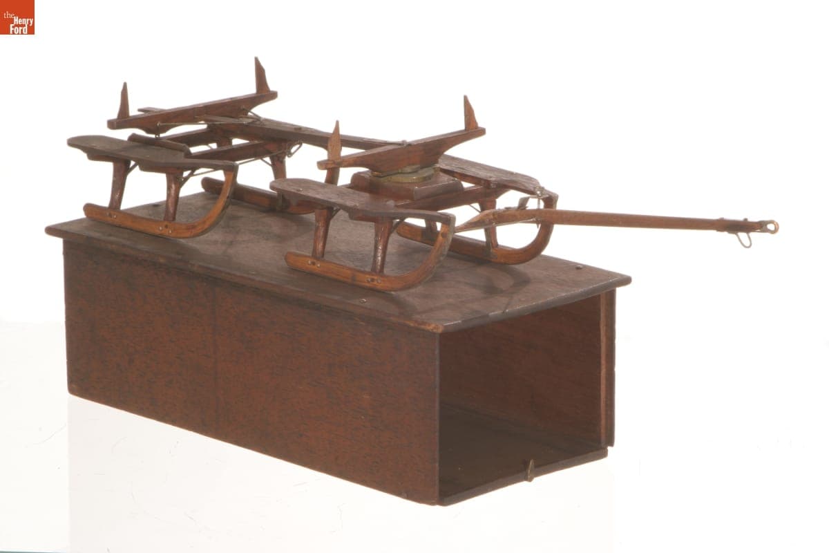 Model of Logging Bobsled, circa 1900