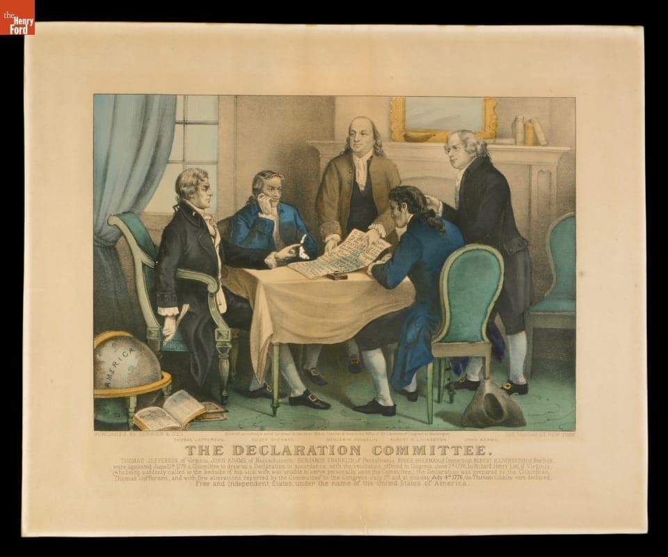 Engraving, "The Declaration Committee," 1876