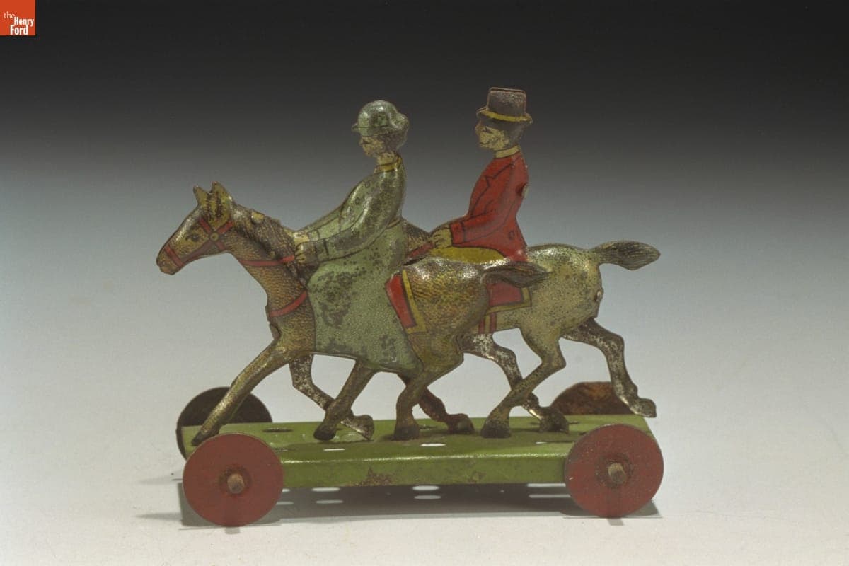Horses and Riders Penny Toy, circa 1890