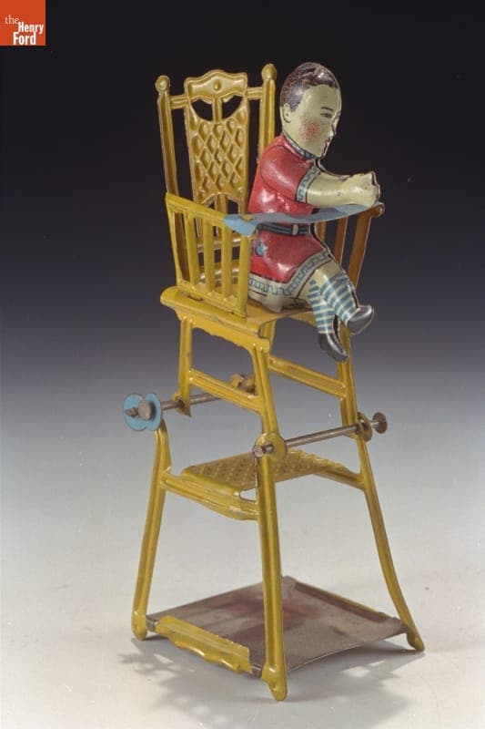 Highchair with Baby Penny Toy, 1900-1930