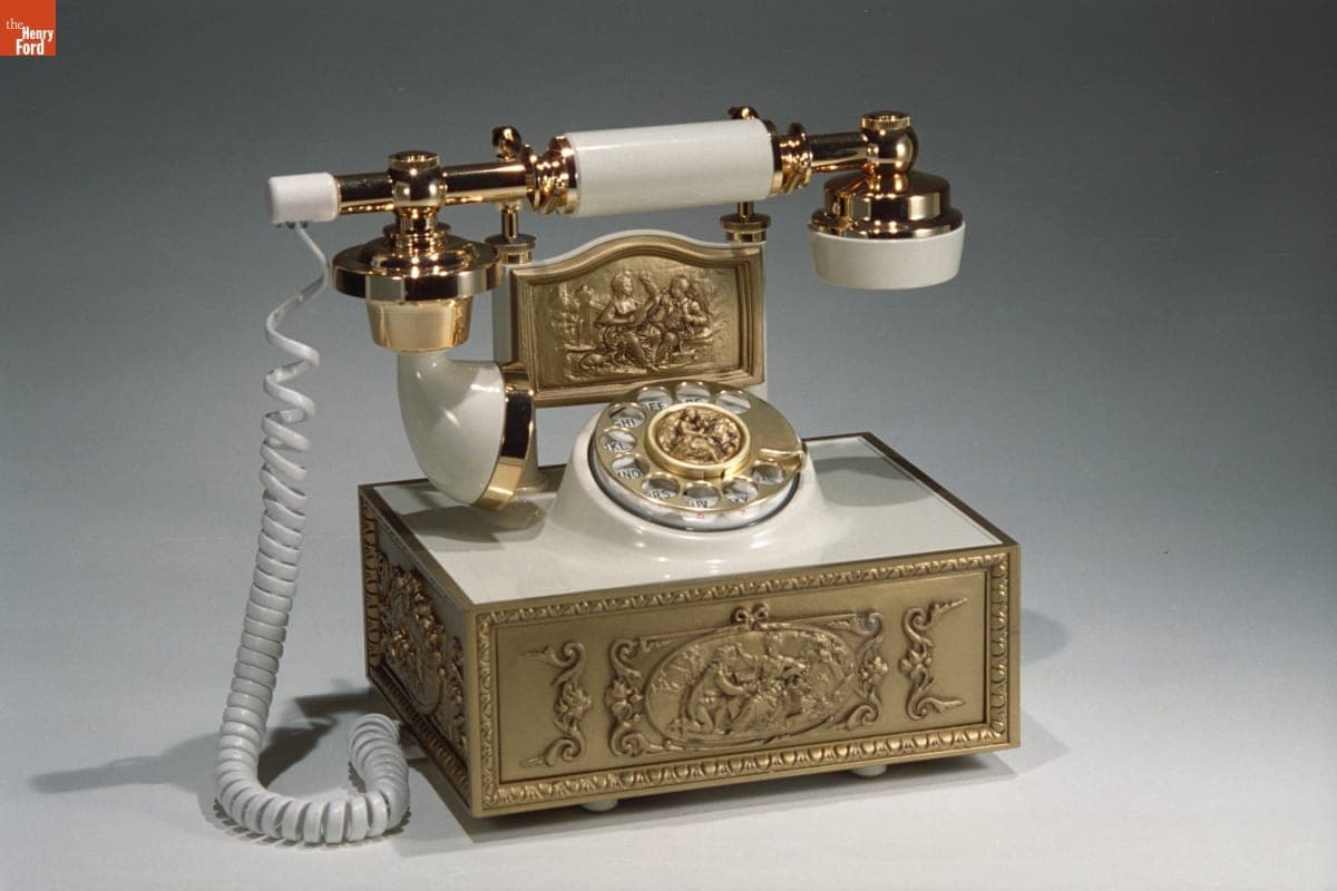 "Antique Gold" Design Line Telephone, 1980