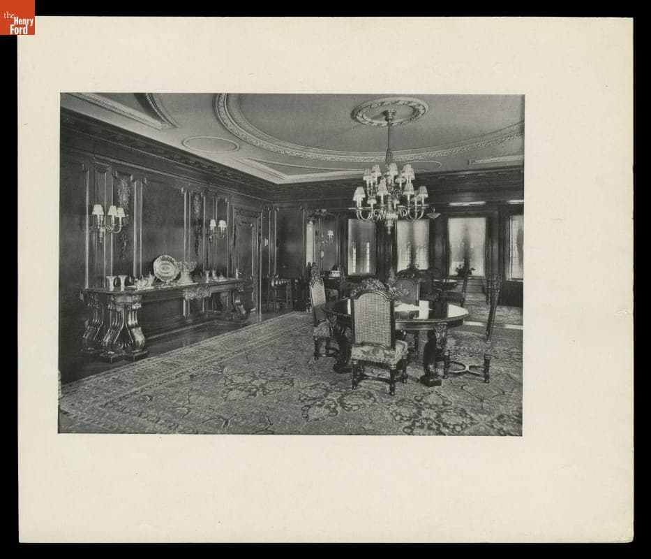 Dining Room at Fair Lane, Home of Clara and Henry Ford, circa 1925