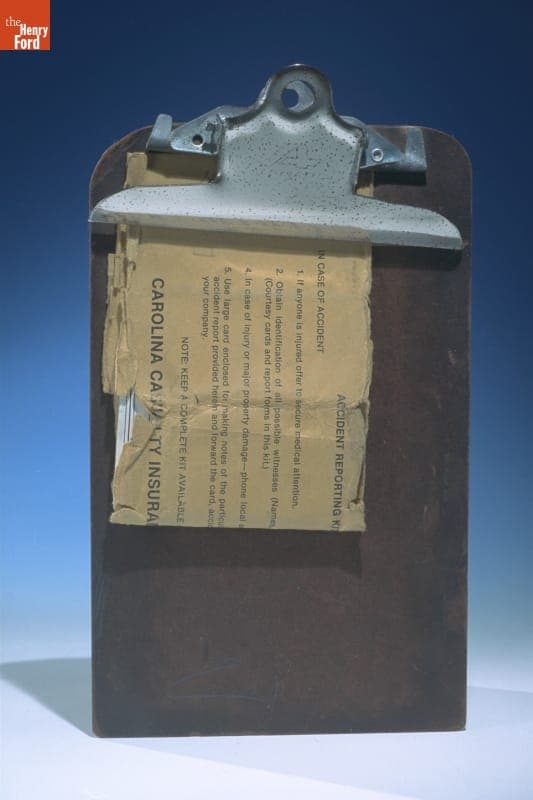 Clipboard Used on Montgomery City Bus Lines, circa 1955