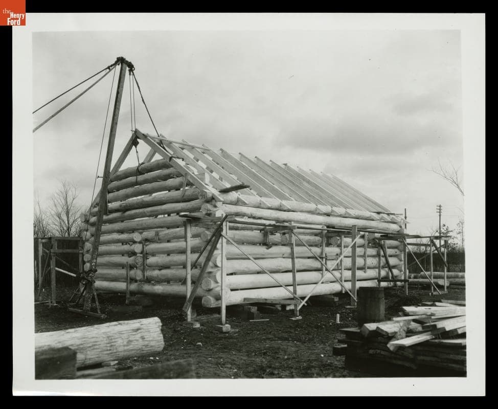 Construction of William Holmes McGuffey School, Greenfield Village, 1934
