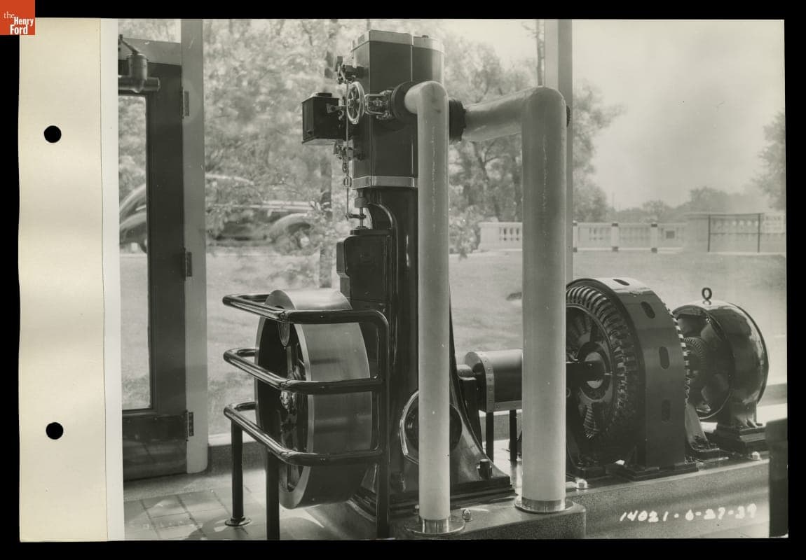 Generator inside Ford Village Industries Newburgh Drill Plant, Livonia, Michigan, 1939