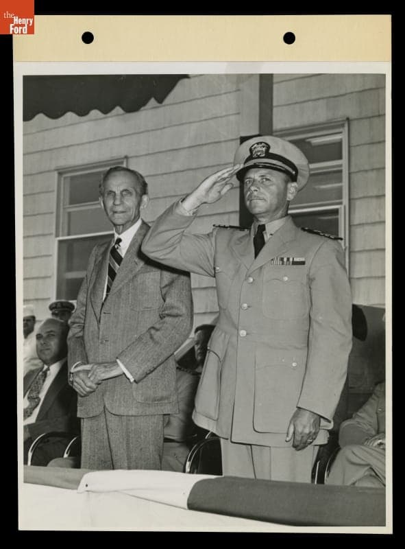 Henry Ford on His 80th Birthday, U. S. Naval Training School at the Ford Rouge Plant, July 1943