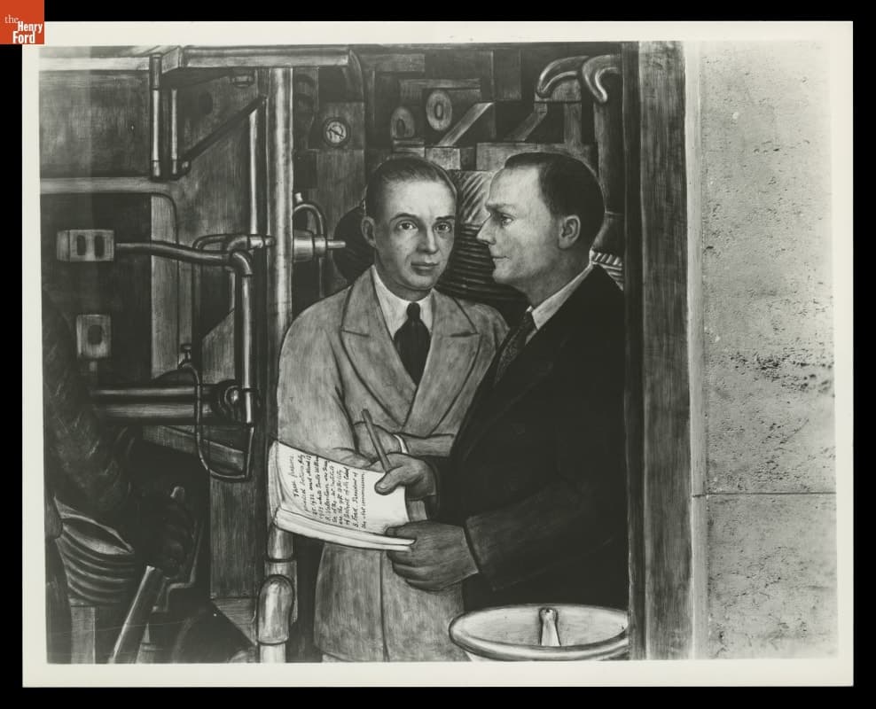 Detail of Diego Rivera "Detroit Industry" Mural, 1933