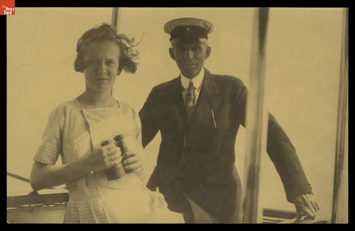 Violet Raymond and Henry Ford on Board the Yacht Sialia, 1922