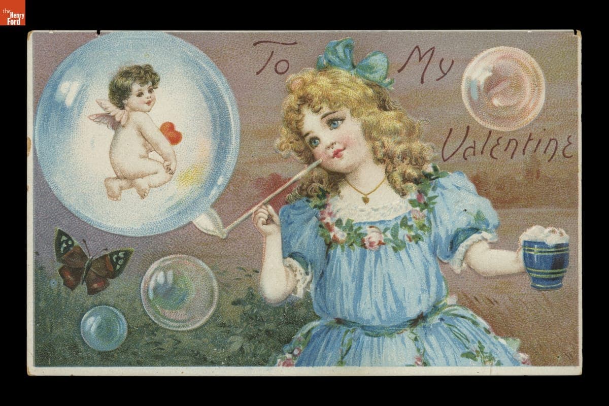 Valentine's Day Greeting Postcard, "To My Valentine," circa 1910