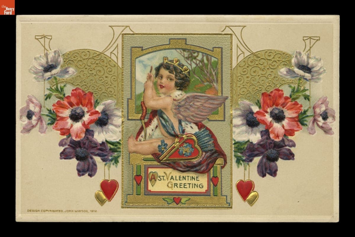 Valentine's Day Greeting Postcard, 1912