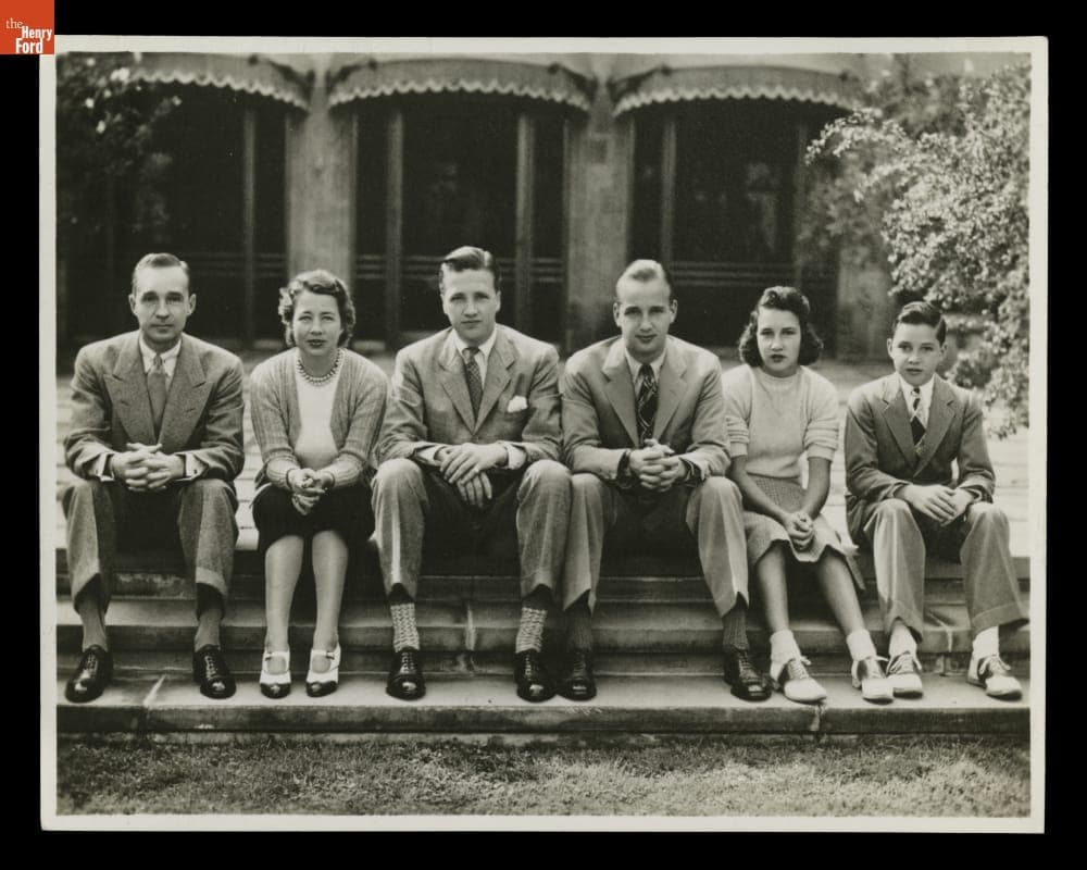 Edsel Ford and Eleanor Ford with Their Children, circa 1938