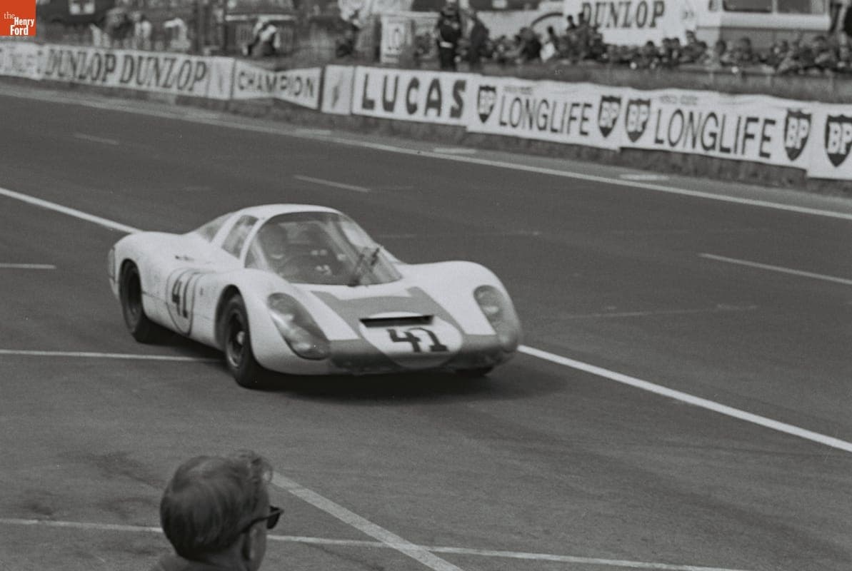 Porsche 907 LH Driven by Jo Siffert and Hans Herrmann at the 24 Heures du Mans (24 Hours of Le Mans) Race, June 1967