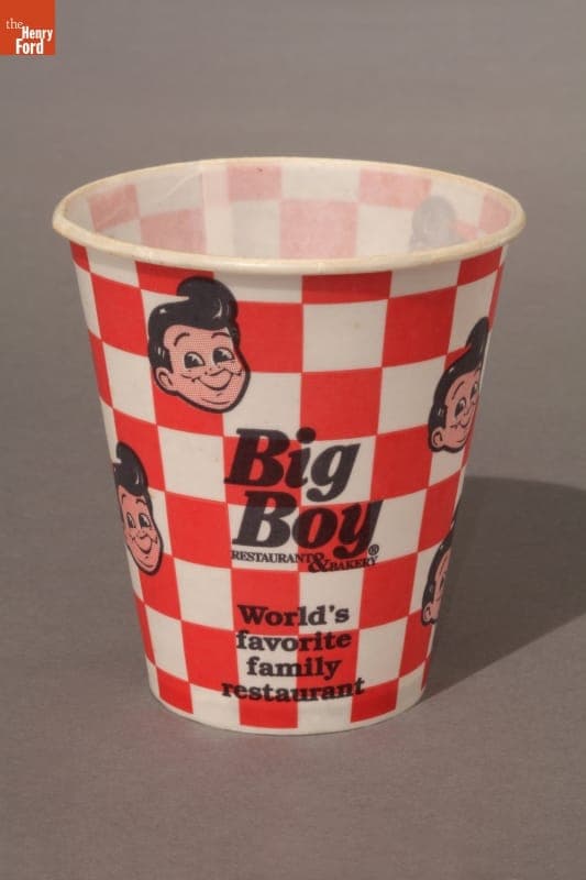 Big Boy Restaurant Waxed Paper Cup, 1987-1997