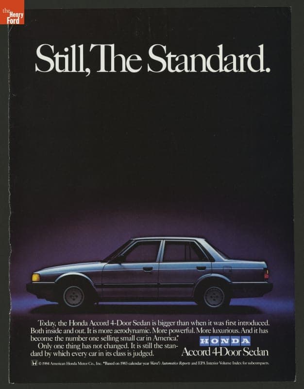 1984 Honda Ad, "Still, the Standard"