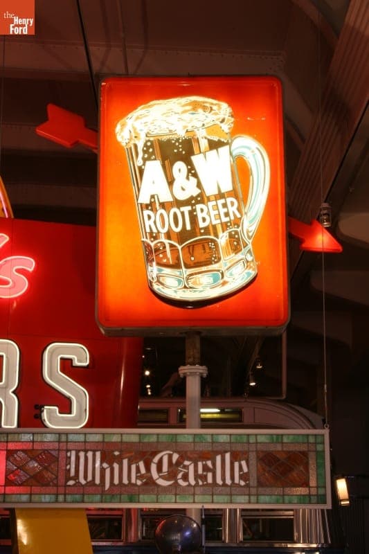 A&W Highway Sign for Drive-In Restaurant, circa 1965